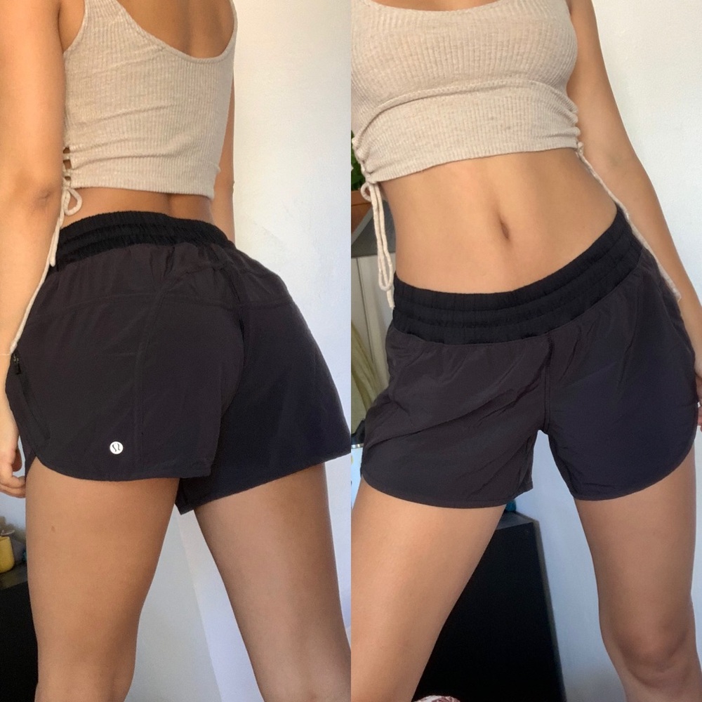 BLACK LULULEMON SHORT. SIZE 8.